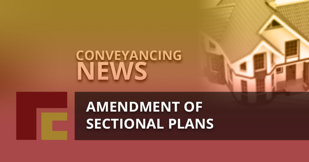 amendment of sectional plans